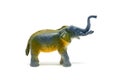 Elephant model isolated on white background, animal toys plastic