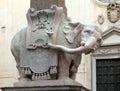Elephant and Obelisk, designed by Bernini, Basilica Santa Maria Sopra Minerva, Rome Royalty Free Stock Photo