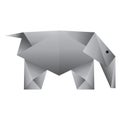 elephant origami. Vector illustration decorative design