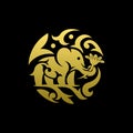 Elephant Ornament Luxury Animal Logo
