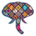 Elephant ornament vector Royalty Free Stock Photo