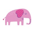 Elephant pachyderm animal cartoon doodle color