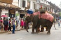 Elephant procession for Lao New Year 2014 in Luang Prabang, Laos Royalty Free Stock Photo