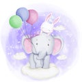 Elephant and Rabbit Celebrate Birthday