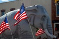 Republican elephant and american flag