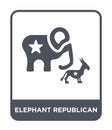 elephant republican icon in trendy design style. elephant republican icon isolated on white background. elephant republican vector