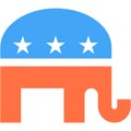 Elephant republicans election usa party icon vector