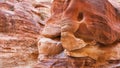 Elephant rock in Al Siq passage to ancient Petra