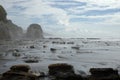 Elephant Rock in ocean fog Royalty Free Stock Photo