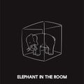 Elephant in the room idiom vector