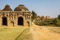 Elephant\'s Stables, stables for the royal elephants of the Vijayanagara Empire, in Hampi, Karnataka, India Royalty Free Stock Photo