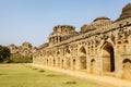 Elephant\'s Stables, stables for the royal elephants of the Vijayanagara Empire, in Hampi, Karnataka, India Royalty Free Stock Photo