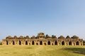 Elephant\'s Stables, stables for the royal elephants of the Vijayanagara Empire, in Hampi, Karnataka, India Royalty Free Stock Photo