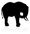 Elephant Safari Animal Silhouette Royalty Free Stock Photo