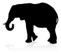 Elephant Safari Animal Silhouette Royalty Free Stock Photo