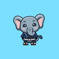 Elephant Samurai Cute Creative Kawaii Cartoon