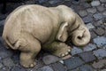 elephant sculpture on asphalt