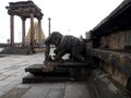 Elephant sculpture at Chenna Keshava temple, India Royalty Free Stock Photo