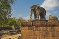 Elephant sculpture at East Mebon temple. Angkor, Cambodia Royalty Free Stock Photo