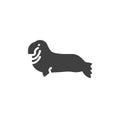 Elephant seal line icon