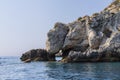 Elephant-shaped rock on the coast of the island of San Domino