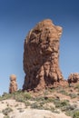 Elephant shaped rock formation Arches National Park Moab Utah.