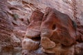 Elephant shaped rock in world wonder Petra, Jordan