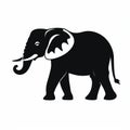 Bold Stencil Elephant Silhouette: A Powerful Political Illustration