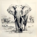 Elephant Sketch: A Stunning Illustration Inspired By Eric Wallis And Arthur Sarnoff