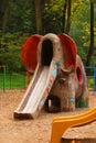 Elephant slide on playground Royalty Free Stock Photo