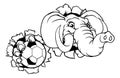 Elephant Soccer Football Ball Sports Animal Mascot