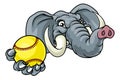 Elephant Softball Animal Sports Team Mascot Royalty Free Stock Photo