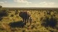 Dreamlike Portraiture A Man And His Elephant In The Wilderness