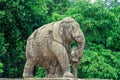 Elephant statue Carved from Orissa Sandstone at Konark Sun Temple Royalty Free Stock Photo