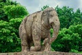 Elephant statue Carved from Orissa Sandstone at Konark Sun Temple Royalty Free Stock Photo