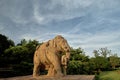 Elephant statue Carved from Orissa Sandstone at Konark Sun Temple Royalty Free Stock Photo