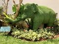 Elephant statue decoration from Atrificial Plants Royalty Free Stock Photo