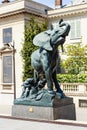 Elephant statue in front of museum D`Orsay. Paris