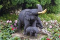 Elephant statue on the garden Royalty Free Stock Photo