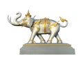 Elephant statue, isolated on white background Royalty Free Stock Photo