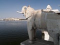 Elephant statue at Jag Mandir palace Royalty Free Stock Photo