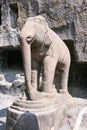 Elephant statue in the Jain Temple (Indra Sabha) Royalty Free Stock Photo