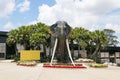 Elephant statue large one is displayed at public park in Thailand. Royalty Free Stock Photo