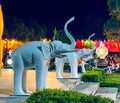 Elephant statue at The Phra Nang Cham Devi Monument