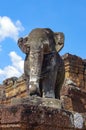 Elephant statue on the Pre Rup temple, Angkor area, Siem Reap, Cambodia Royalty Free Stock Photo