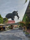 elephant statue in the province of Samut Prakan in Thailand