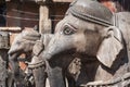 Elephant statue in the temple at Kirtipur , Nepal Royalty Free Stock Photo