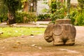 Elephant Statue in a tropical garden Royalty Free Stock Photo