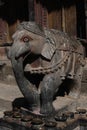 Elephant stone carving of budapest temple Royalty Free Stock Photo