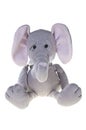 Elephant stuffed toy, isolated on white Royalty Free Stock Photo